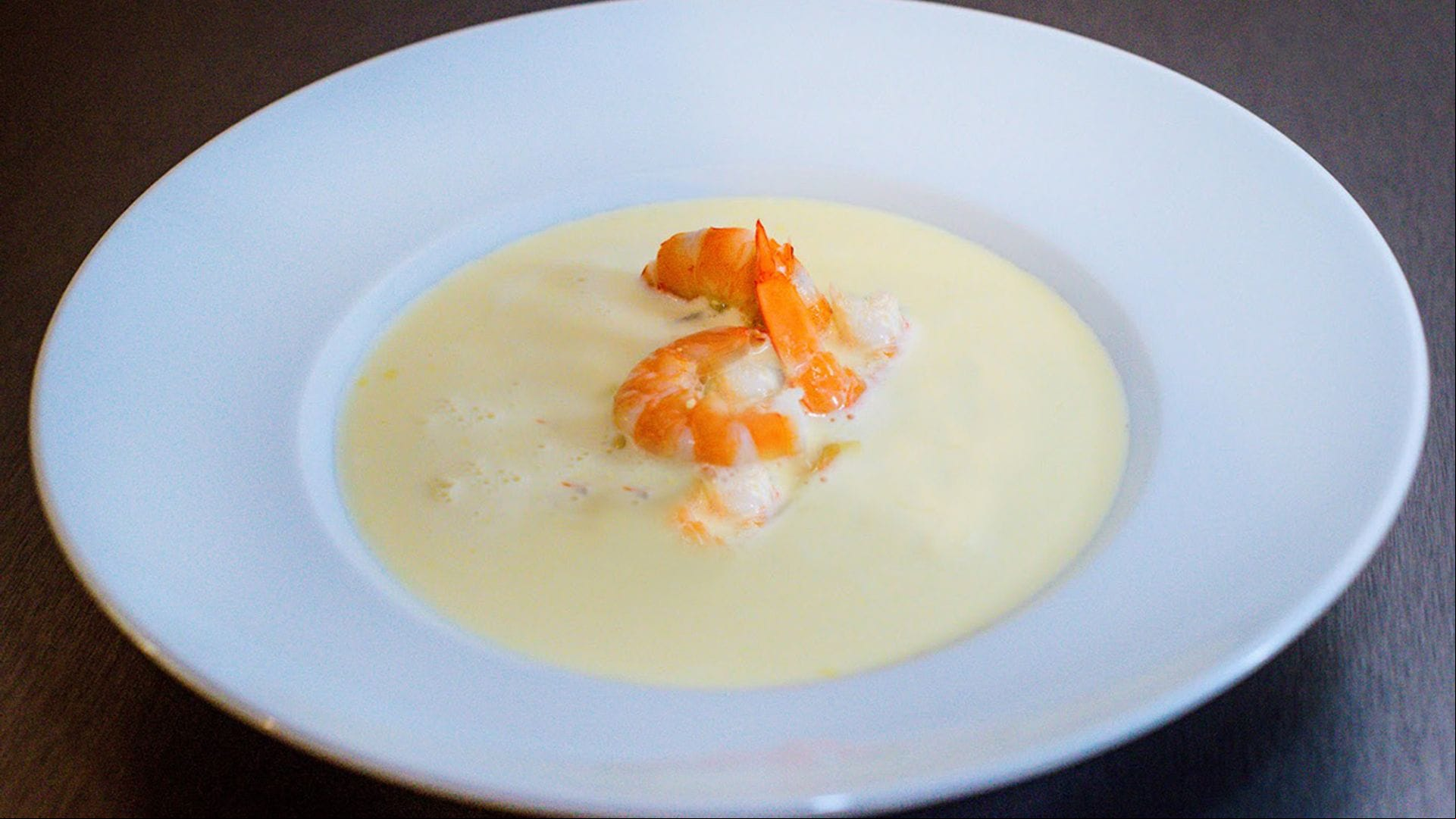 Gazpachuelo con gambas