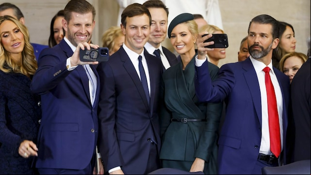 Los hijos de Donald Trump, en su toma de posesión