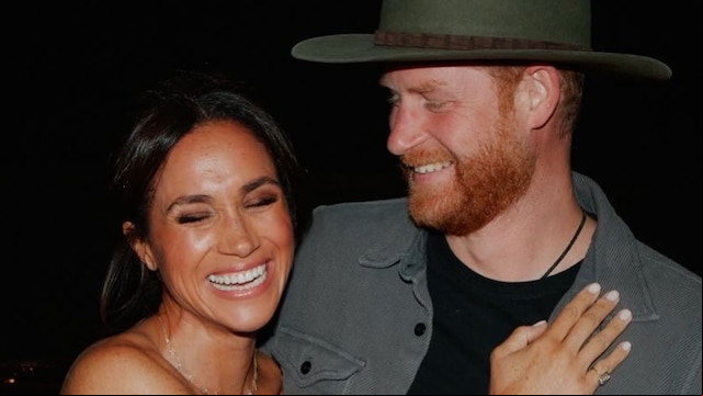 Meghan Markle y el príncipe Harry durante el concierto de Beyoncé en Los Ángeles.