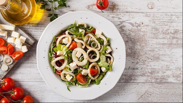 Ensalada templada de chipirones
