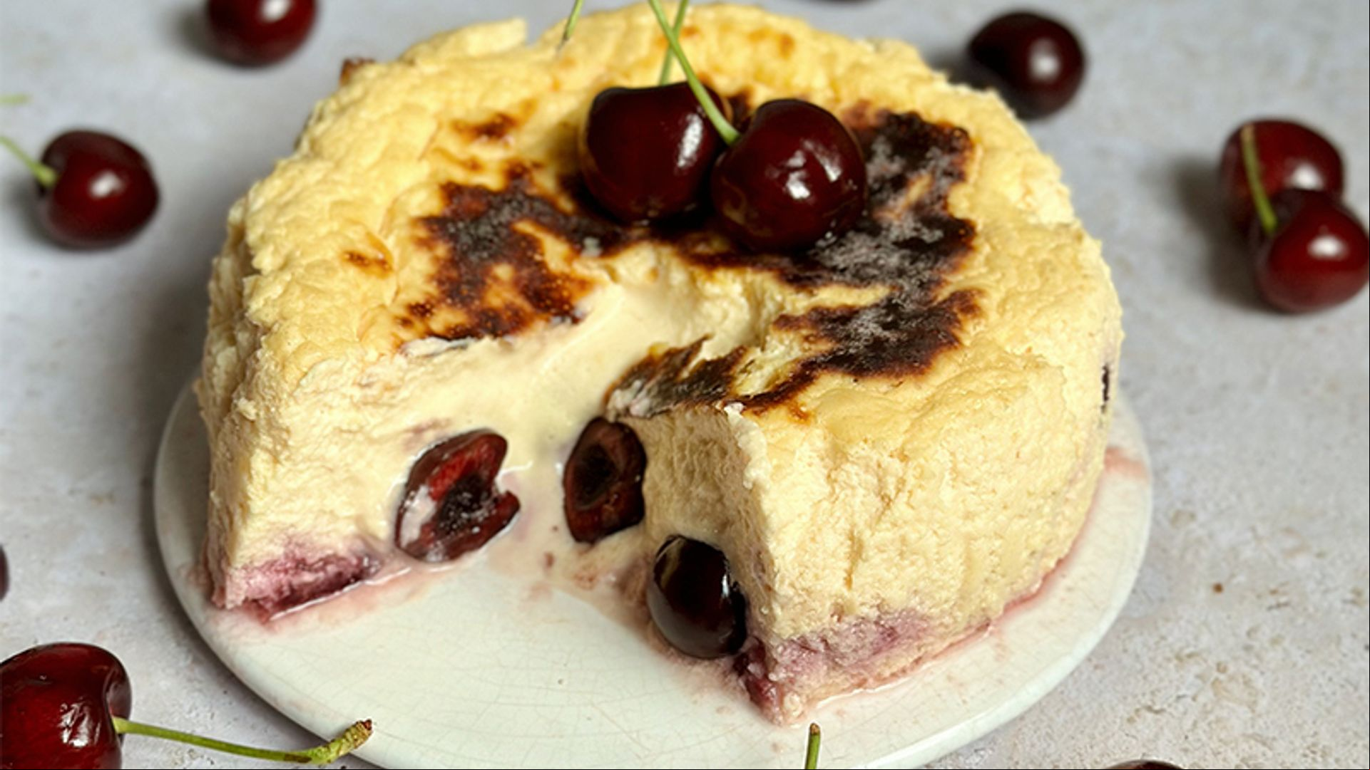 'Cheesecake' original de cerezas