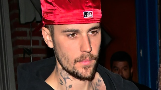 Justin Bieber is seen leaving Lucali Pizza in Brooklyn on February 06, 2025 in New York City. (Photo by Raymond Hall/GC Images)