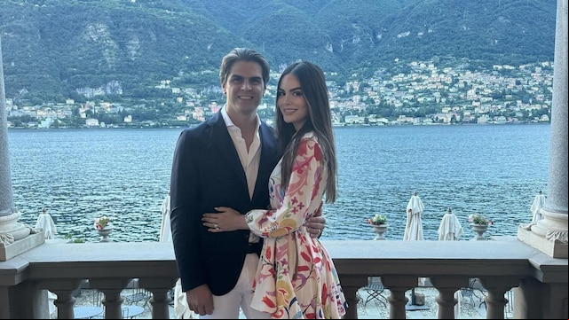 Ximena Navarrete y su esposo, Juan Carlos Valladares en Italia