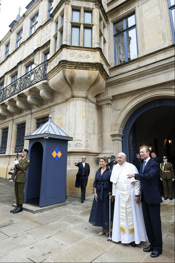 El Papa Francisco con los grandes duques de Luxemburgo