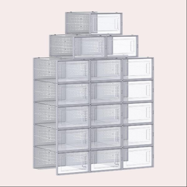 SONGMICS Cajas de Zapatos Plástico
