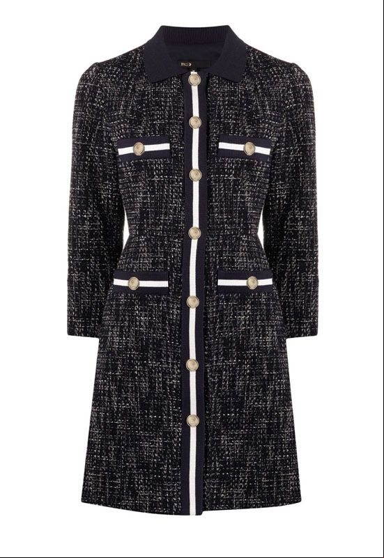 tweed maje vestido