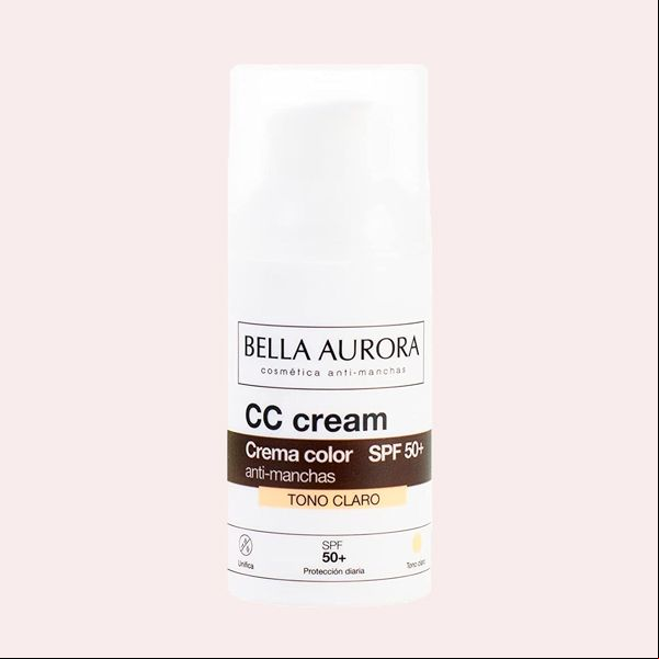 PARA COMBATIR LAS MANCHAS: Bella Aurora Crema Facial con Color SPF 50+