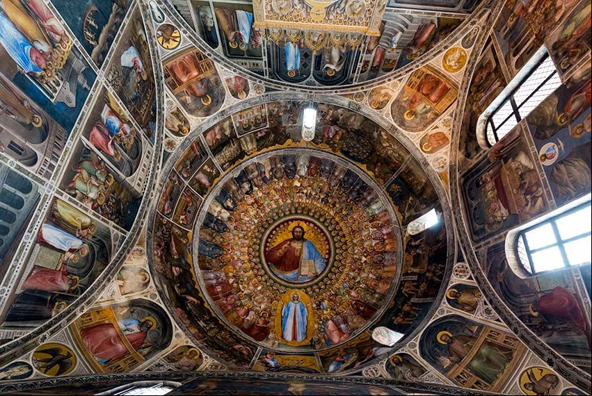 Frescos del Baptisterio de Padua, Italia