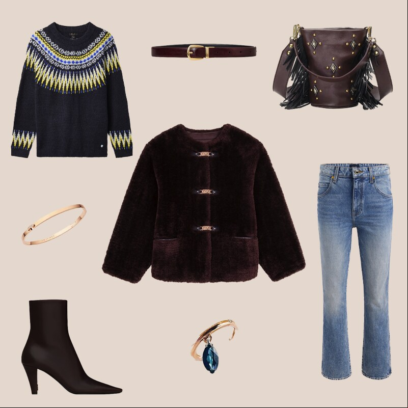 look con vaqueros campana y botines