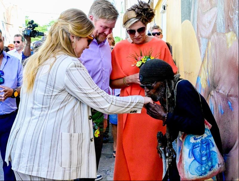 Guillermo, Máxima y Amalia de Países Bajos en el Caribe