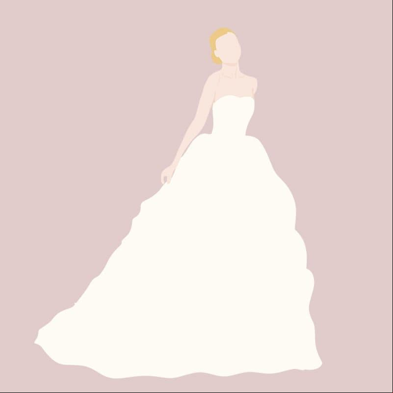 vestido novia falda volumen