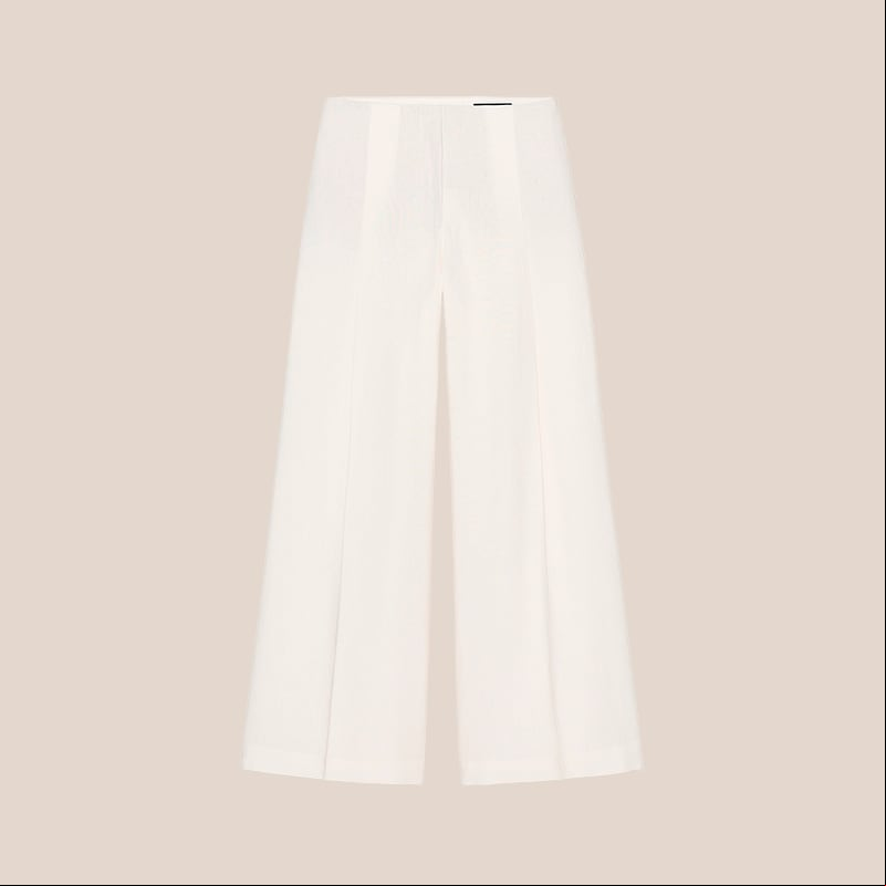 Pantalón de lino blanco de Zara