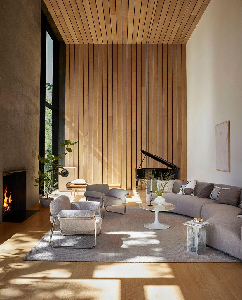 Salón con chimenea