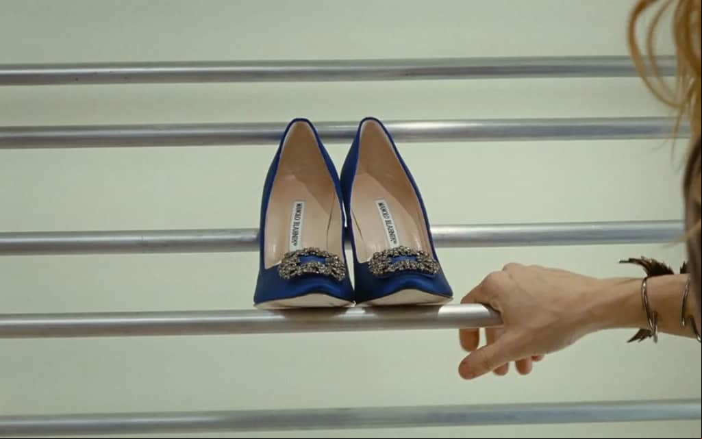Los tacones azules de Manolo Blahnik en una escena de 'Sexo en Nueva York'