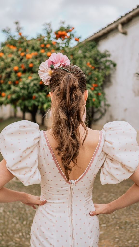 Peinados para la feria de abril de Sevilla coleta sencilla