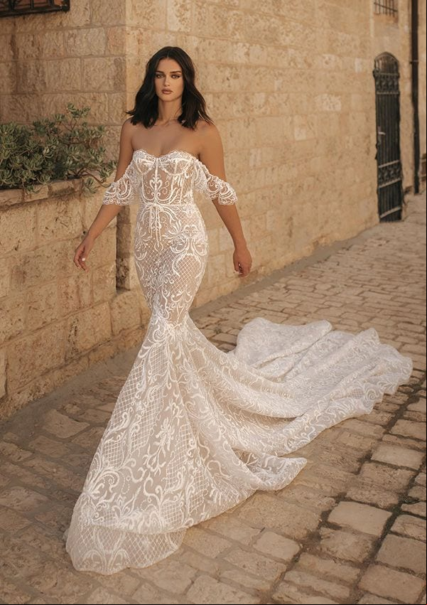 estido novia encaje berta