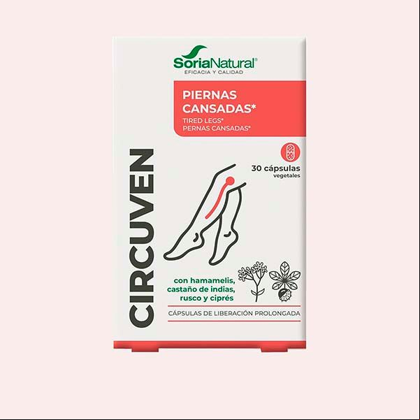 Soria Natural Circuvén Piernas Cansadas 30 Cápsulas Vegetales