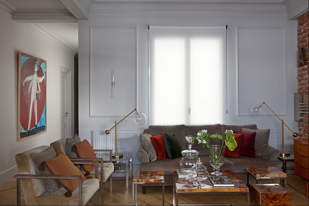 Salón elegante y con arte