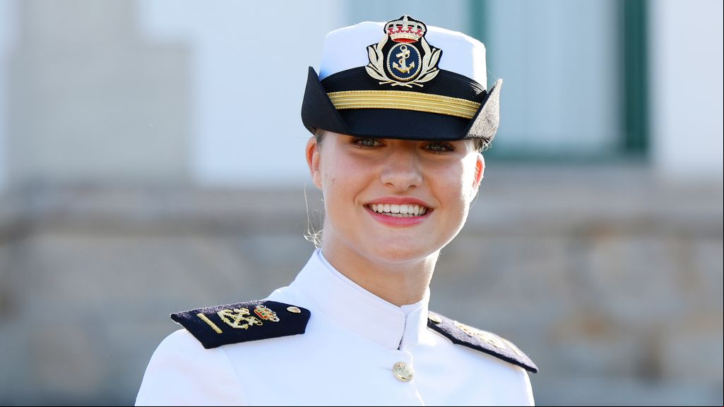 Primer plano de la princesa Leonor en su isión a la escuela Naval de Marín