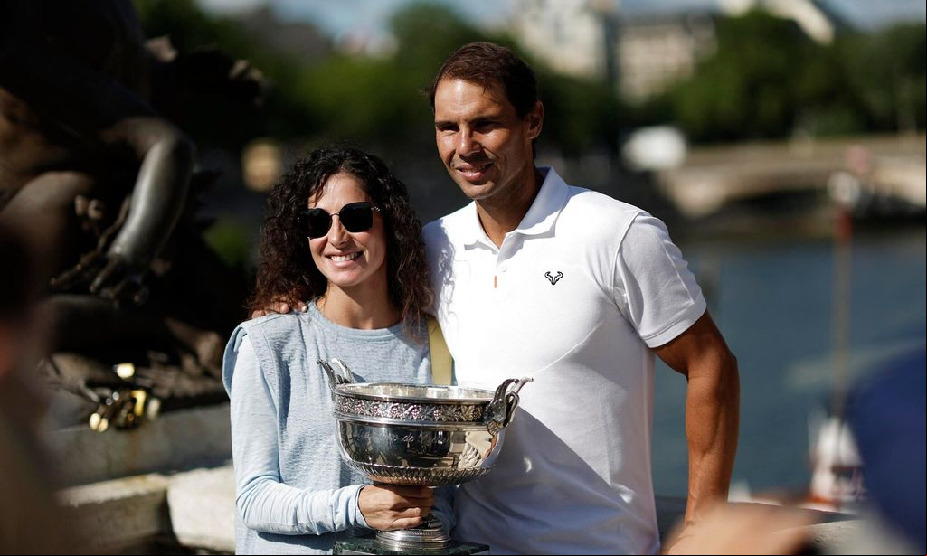 Spain\'s Rafael Nadal with his wife Maria Francisca Perello