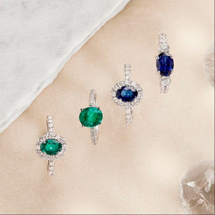 Anillos de compromiso solitario y princesa de Rabat