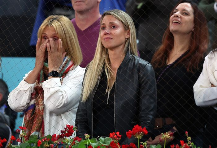 Ana María Parera y Maribel Nadal en  la despedida de Nadal del Mutua Madrid Open