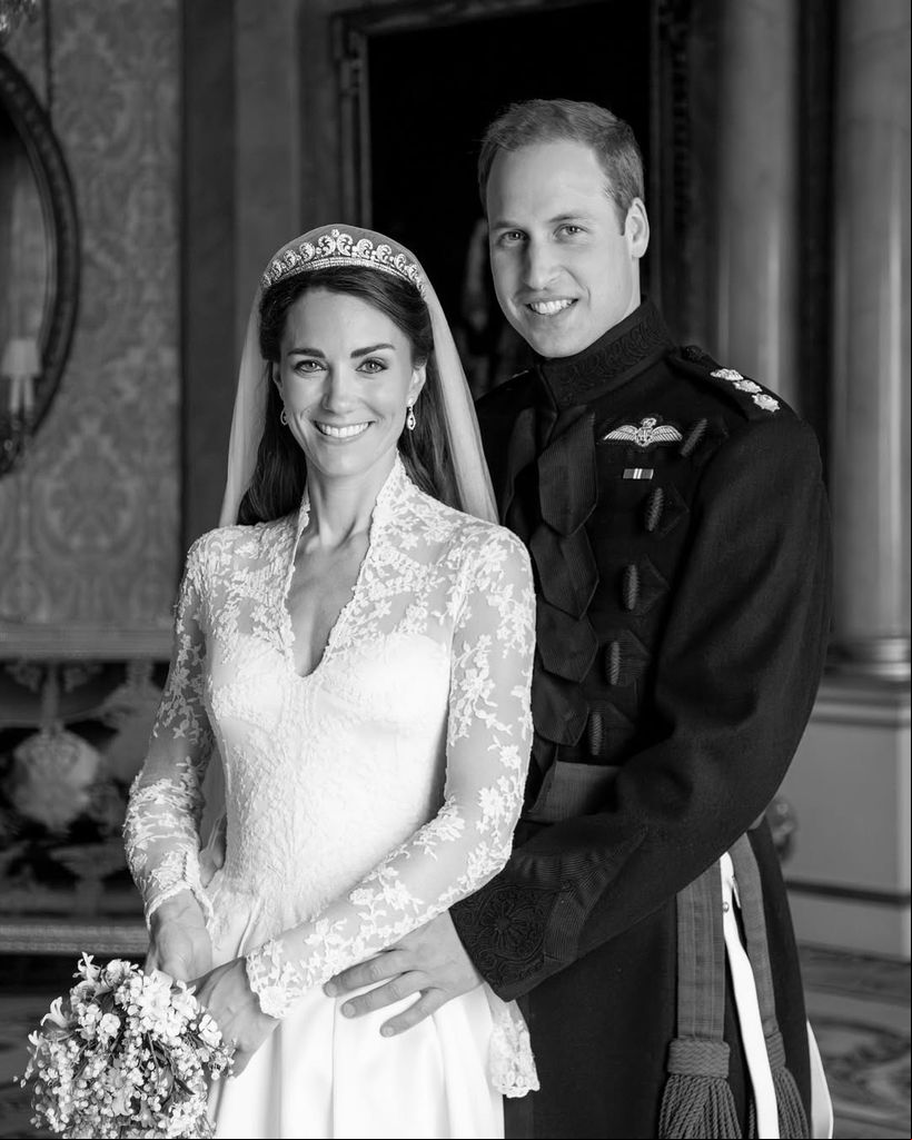 Foto de Kate Middleton y el príncipe Guillermo el día de su boda