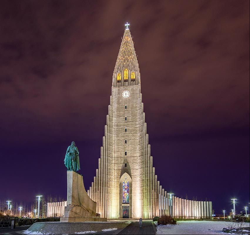 Reykjavik, iglesia de Hallgrímskirkja, Islandia