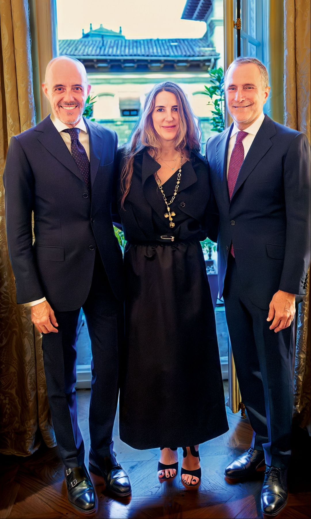 James Costos con Íñigo López de la Osa y Mencía Figueroa