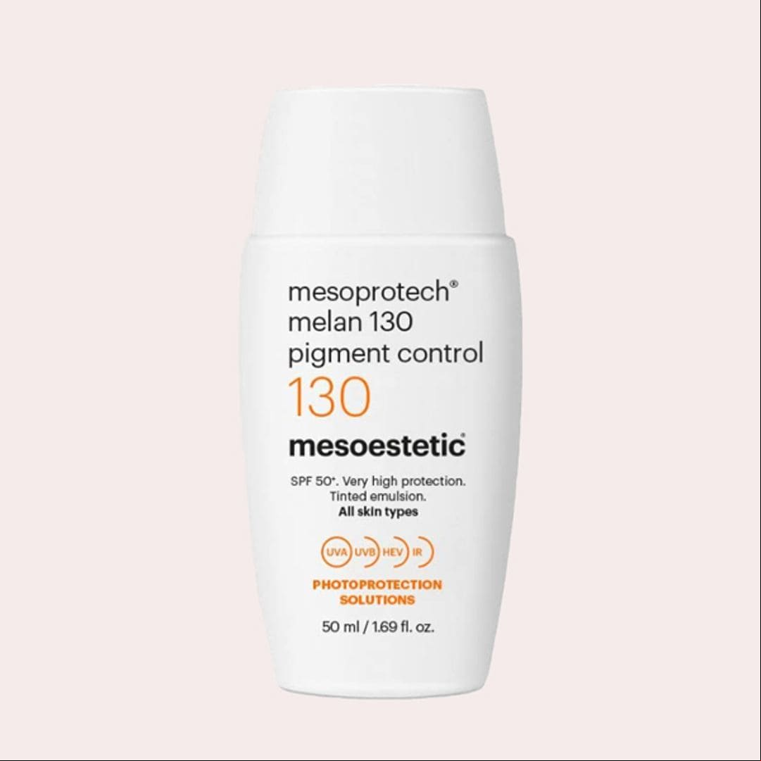LA MEJOR CREMA SOLAR PARA PIELES CON MELASMA: Mesoestetic Melan SPF 130+ Pigment Control