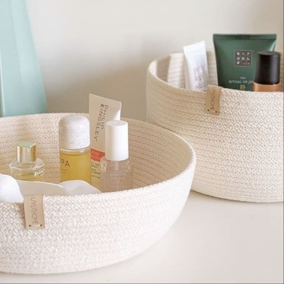 Aprende a hacer una cesta de cuerda de algodón para el baño