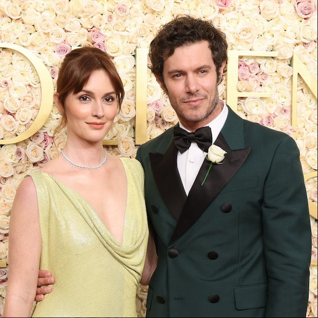 Leighton Meester y Adam Brody en los Globos de Oro 2025