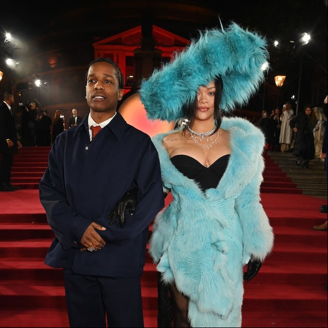 A$AP Rocky and Rihanna en The Fashion Awards 2024