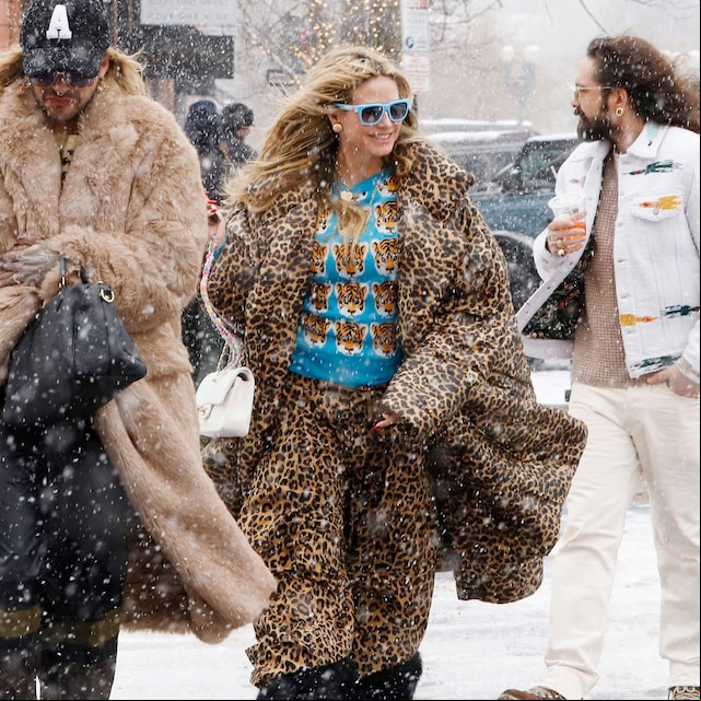 Model Heidi Klum and musician Tom Kaulitz in Aspen