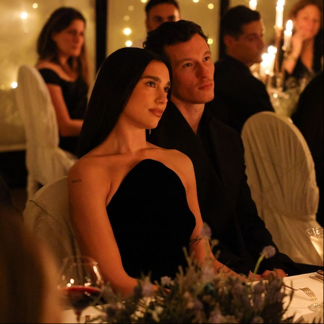Dua Lipa, Callum Turner Tiffany & Co. celebra el lanzamiento más reciente de Tiffany Titan por Pharrell Williams, Hôtel Plaza Athénée, París, Francia - 28 de enero de 2025