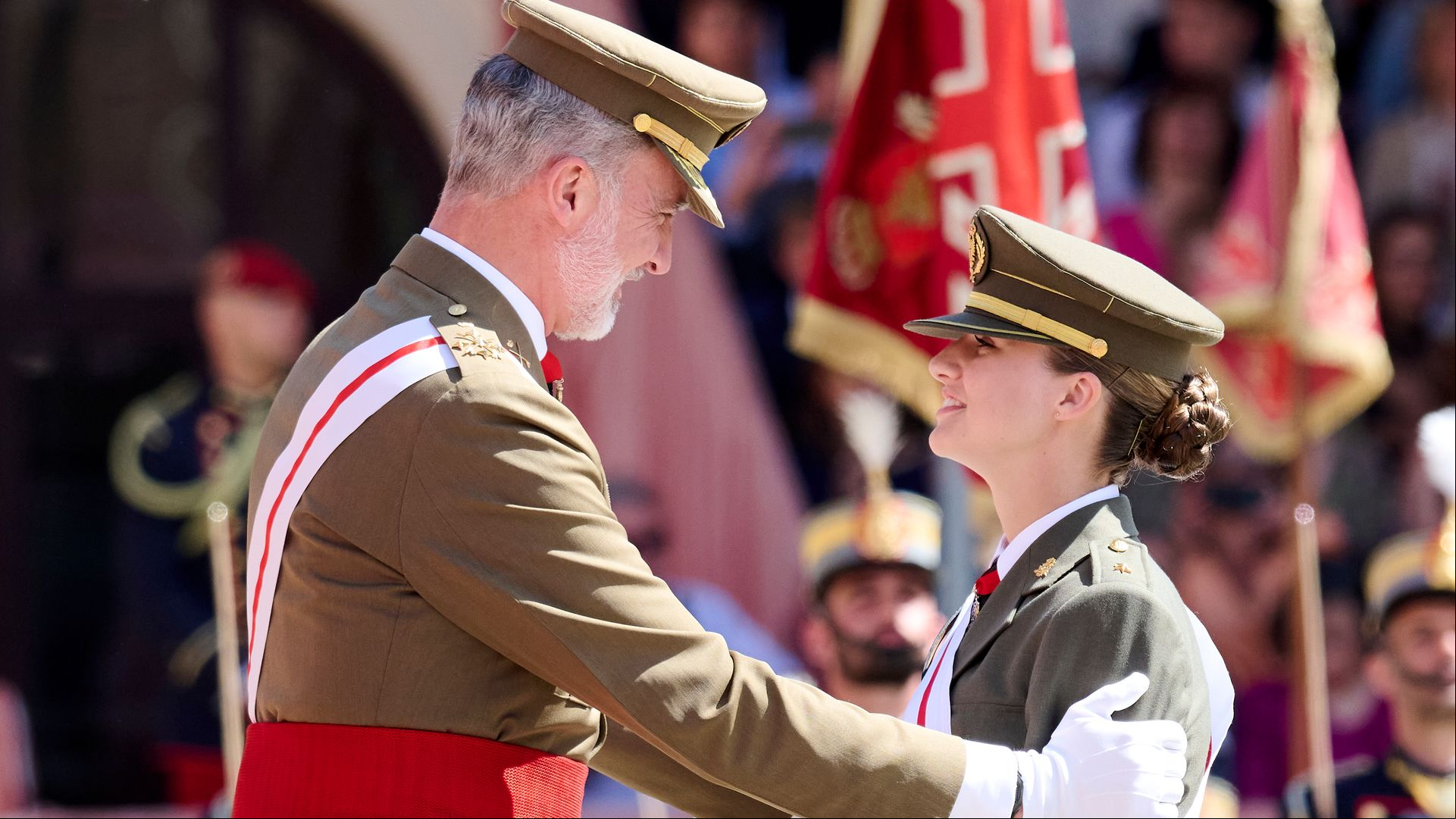 Princess Leonor shares sweet moment with dad King Felipe at ceremony: Watch