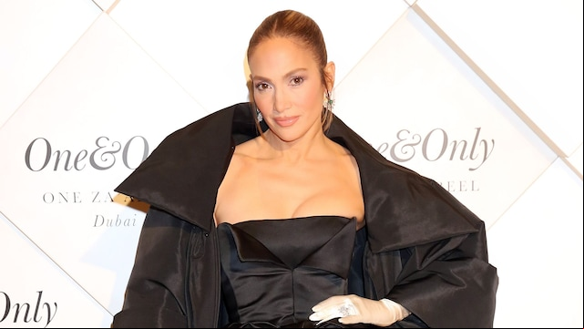 Jennifer Lopez Jennifer Lopez poses on the red carpet at the One&Only One Za'abeel Grand Opening at Aelia on February 10, 2024 in Dubai, United Arab Emirates. (Photo by Darren Gerrish/Getty Images for One&Only)