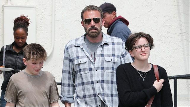 Ben Affleck and his kids Sam and Fin as they spent the day shopping in Santa Barbara