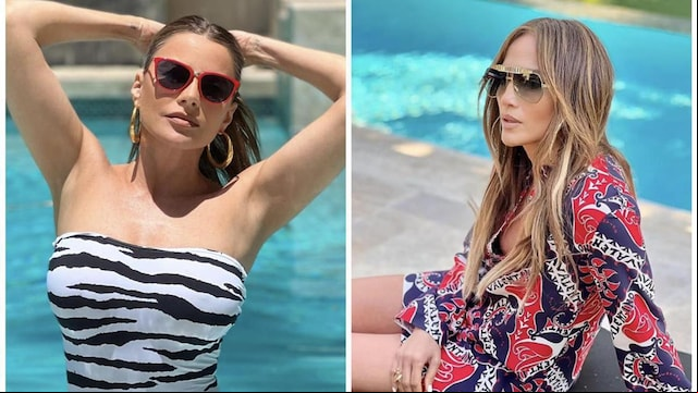 Sofia Vergara welcomes summer dipping in her pool, while Jennifer Lopez rocks patriotic colors during Memorial Day