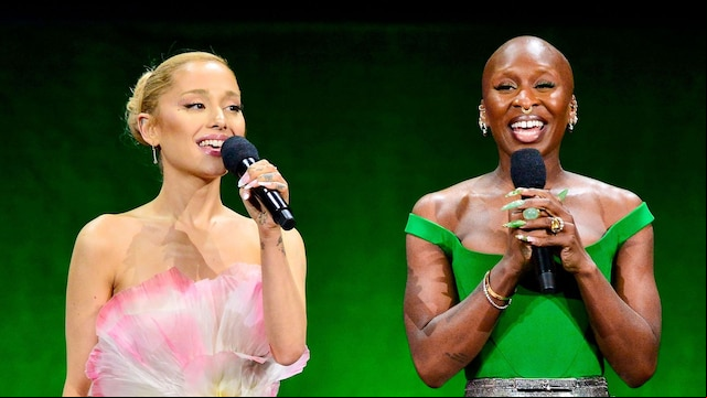 Ariana Grande and Cynthia Erivo at a 'Wicked' special presentation