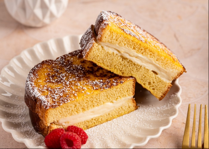 Lemon Mascarpone Stuffed French Toast