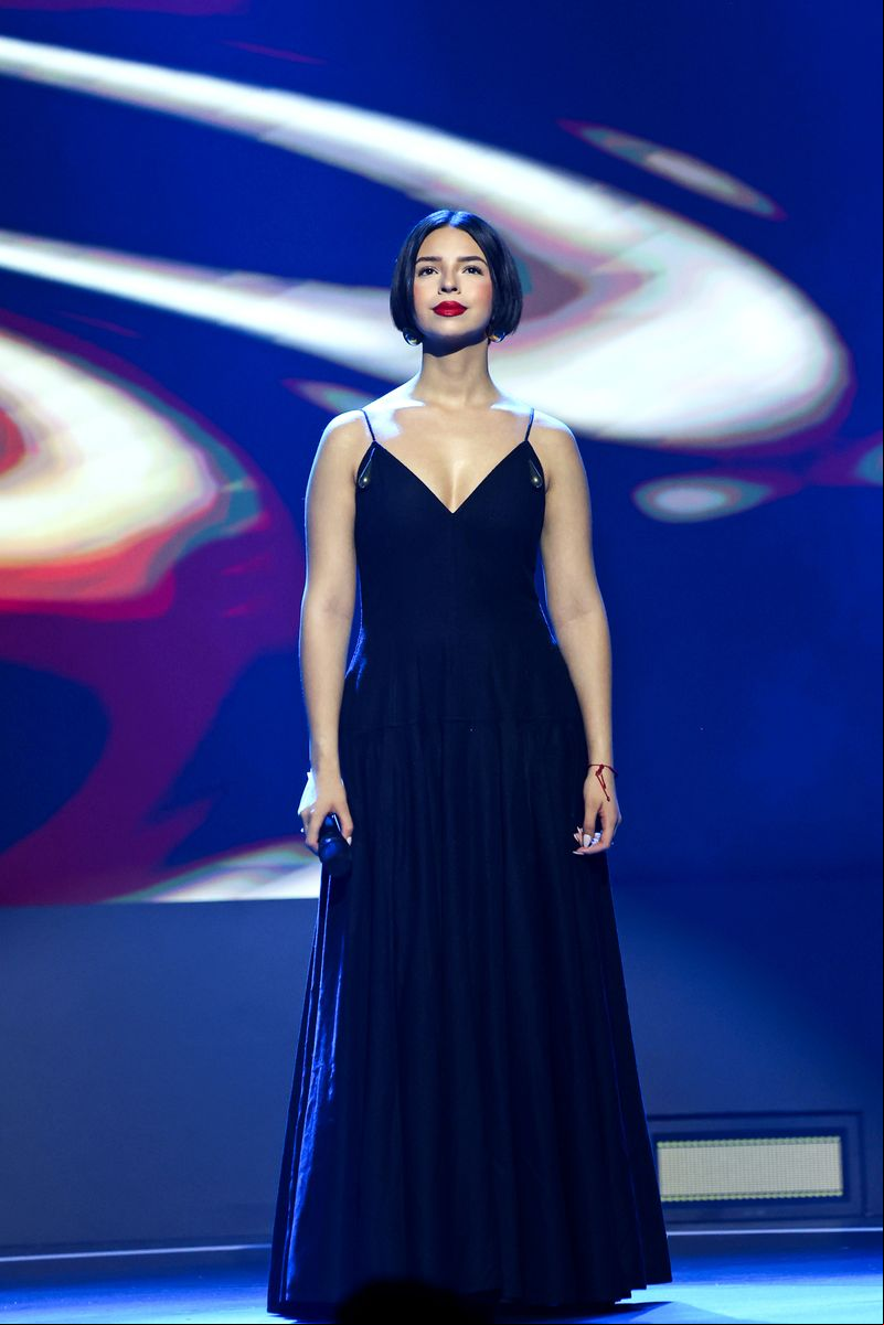  Ãngela Aguilar performs onstage during the Latin Recording Academy Person of The Year Honoring Laura Pausini at FIBES Conference and Exhibition Centre on November 15, 2023 in Seville, Spain. (Photo by Rodrigo Varela/Getty Images for Latin Recording Academy)